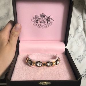 Juicy Couture Black Crystal Gold Bracelet
